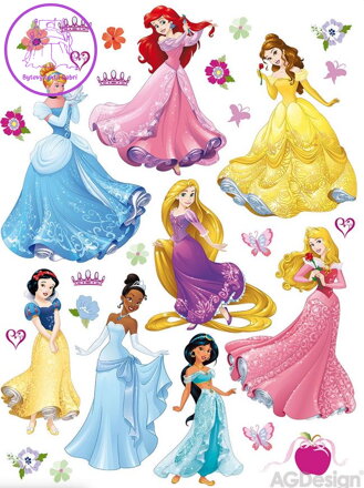 Samolepící dekorace dětská Disney Princezny - DK 1722-2022