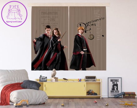  Dětské závěsy kusové 2x90x160cm Harry Potter FCSXL321 - 410