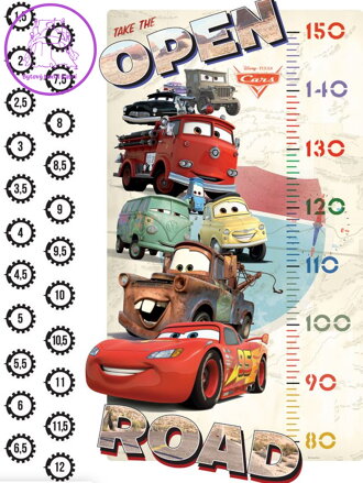 Samolepící dekorace dětská Disney Cars - DK 894-2022