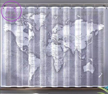  Záclona kusová bílá 250x150cm W-Mapa 