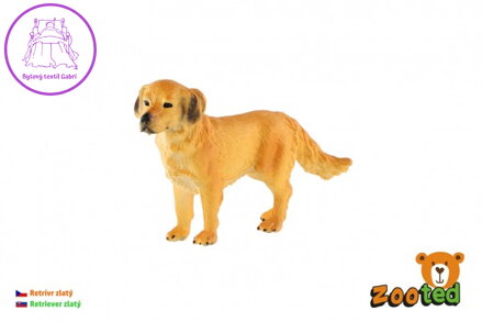 Retrívr zlatý - pes domácí zooted plast 10cm v sáčku