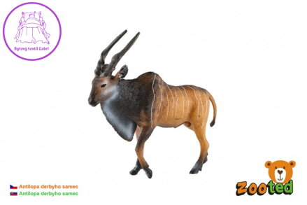 Antilopa Derbyho samec zooted plast 14cm v sáčku