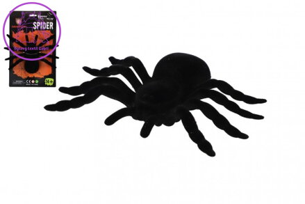 Pavouk střední plyš 15x12cm na kartě karneval