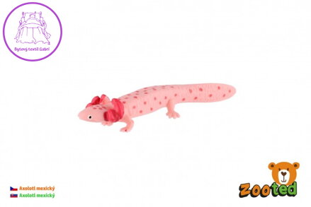 Axolotl mexický zooted plast 8cm v sáčku