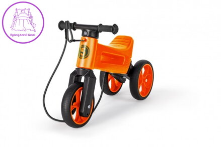 Odrážedlo FUNNY WHEELS Rider SuperSport oranž. 2v1+popruh, výš. sedla 28/30cm nos. 25kg 18m+ v sáčku