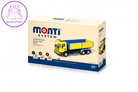 Stavebnice Monti System MS 67 Scania Skanska 1:48 v krabici 32x20,5x7,5cm