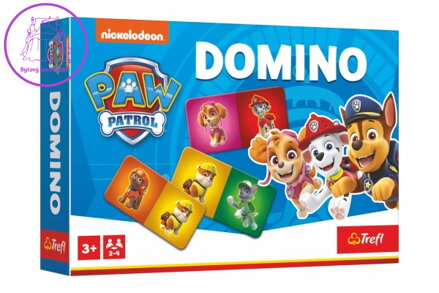 Domino papírové Tlapková patrola/Paw Patrol 21 kartiček společenská hra v krabici 21x14x4cm