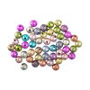 Dekorační korálky perleťové mix barev, 50 ks
