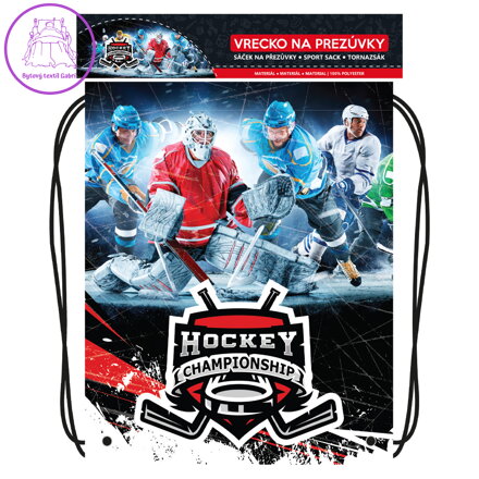 Vrecko na prezuvky s potlačou JUNIOR S7 - Hockey