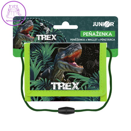 Detská textilná peňaženka - Seria 6 - T-Rex