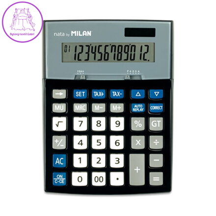 Kalkulačka MILAN 12-místná 153012 černá - blistr