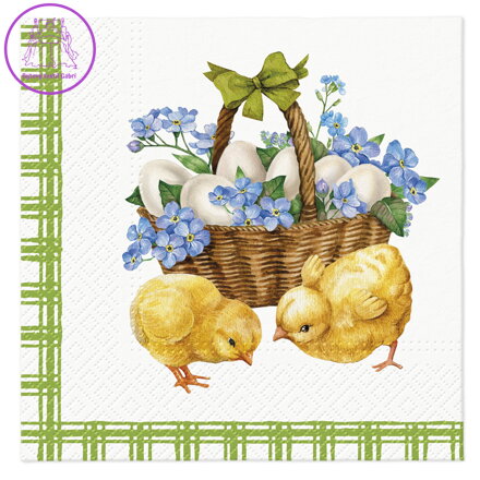 Ubrousky PAW L 33x33cm Chicks with basket