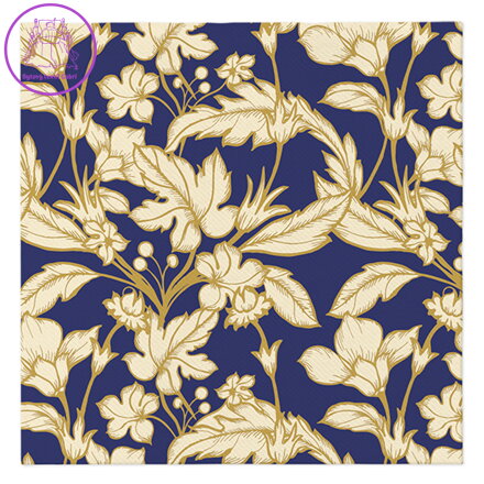 Ubrousky PAW AIRLAID 40x40 cm - Beautiful Floral Pattern dark Blue