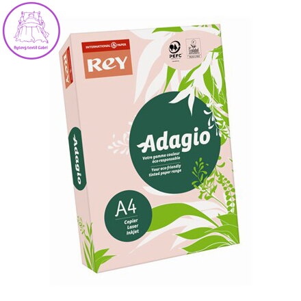 Kopírovací papier, farebný, A4, 80 g, REY "Adagio", pastelový ružový