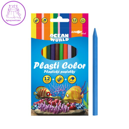 Plastické pastelky Plasti Color - sada 12 ks