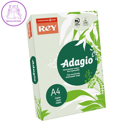 Kopírovací papier, farebný, A4, 80 g, REY "Adagio", pastelový zelený