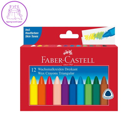 Voskovky Faber-Castell Triangular 12 barev