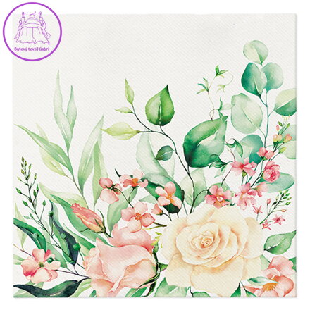 Ubrousky PAW AIRLAID 40x40 cm - Floral Moments