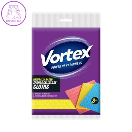 Houbové utěrky Vortex pro mokré čištění 18x18cm 3 ks