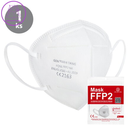 Ochranný respirátor CE2163 FFP2 NR - hygienicky balený po 1 ks
