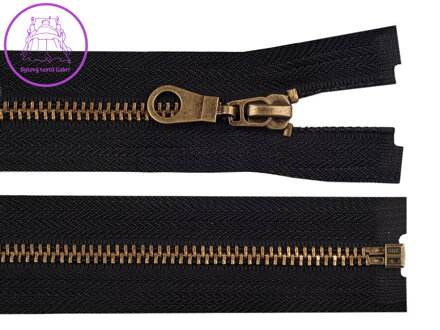 Staromosazný zip šíře 6 mm délka 50 cm bundový