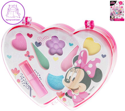 Sada krásy Minnie Mouse srdce dětský make-up oční stíny + lesky na rty šminky