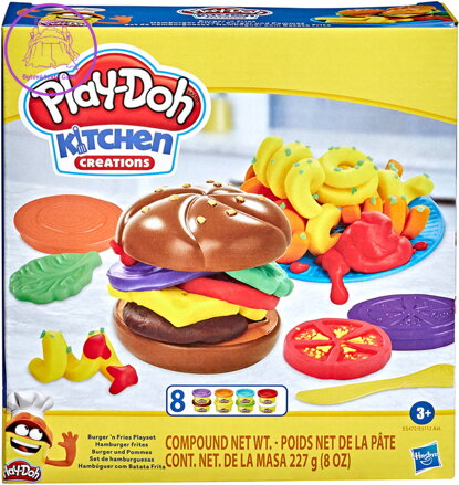 HASBRO PLAY-DOH Hamburger kreativní set modelína s nástroji