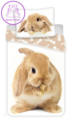 Jerry Fabrics Povlečení fototisk Bunny brown 140x200, 70x90 cm