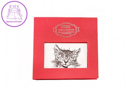 ETEX s.r.o. Kapesník L35 dárková krabička Kočka (1 ks)