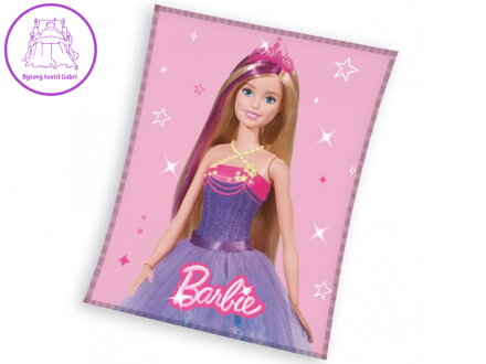 Carbotex Dětská fleecová deka Barbie princezna 150x200 cm