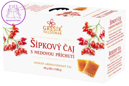 Grešík Šípkový čaj s medovou příchutí 20 x 3,0 g