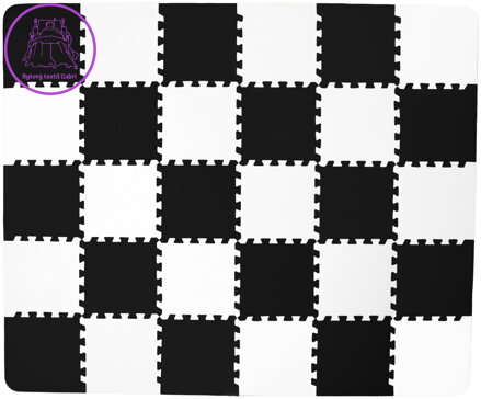 Kinderkraft Pěnový koberec Luno Černo-bílý 30ks (29,5x29,5)