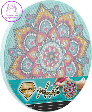 ALLTOYS Diamantové malování Mandala 30cm, modrá