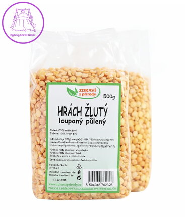 Hrách žlutý půlený 500g ZP 149