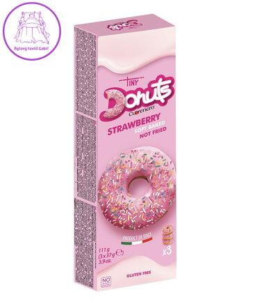 Donuty jahoda 111g 3ks Cuorenero bez lepku NOVINKA 5293