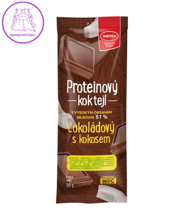 Proteinový koktejl ČOKOL., KOKOS 30g Semix 2520