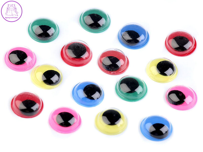 Plastové oči barevné Ø10 mm