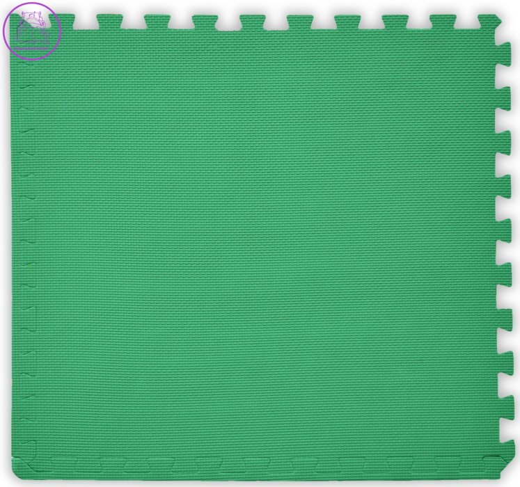 BABY Pěnový koberec tl. 2 cm - tmavě zelený 1 díl s okraji