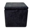 Taburet s úložným prostorem tkanina Suedine černá 24 - více barev