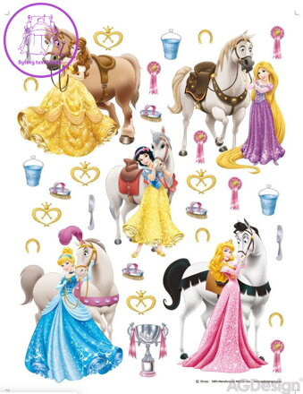 Samolepící dekorace dětská Disney Princezny - DK 1773-2022