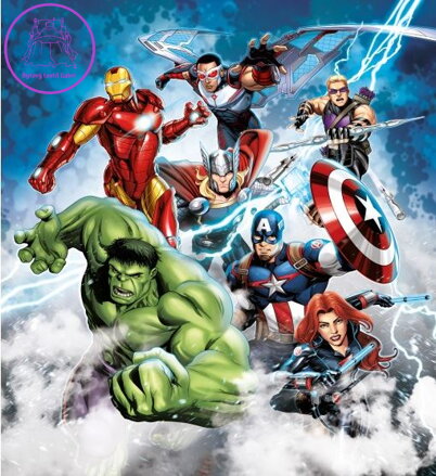 Vliesová dětská fototapeta 180x202cm -  FTDNXL 5152 Marvel Avangers-2022