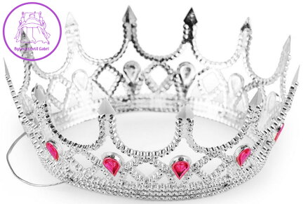 Královská koruna karnevalová královna stříbrná SKLADEM