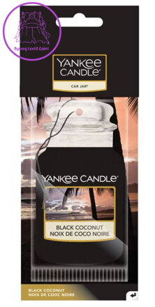 YANKEE CANDLE PAPÍROVÁ AUTO VISAČKA - BLACK COCONUT VŮNĚ DO AUTA