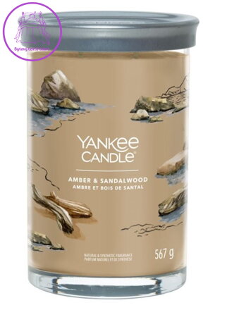 YANKEE CANDLE SIGNATURE TUMBLER VELKÝ - AMBER & SANDALWOOD  567g