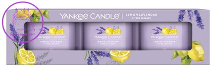 YANKEE CANDLE SADA VOTIVNÍCH SVÍČEK PLNĚNÝCH VE SKLE - PRALINE & BIRCH LEMON LAVENDER