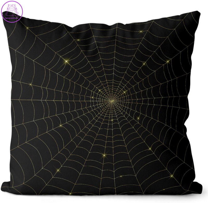  Fotopolštářek s 3D efektem 40x40cm - Spiderweb gold