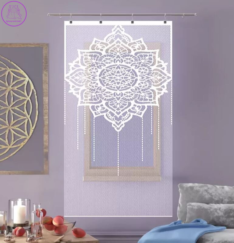 Záclona panel žakárový bílý 70x165cm W-Mandala 2025