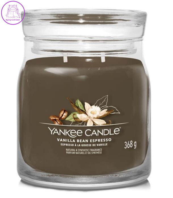 YANKEE CANDLE SIGNATURE STŘEDNÍ - VANILLA BEAN ESPRESSO 368g