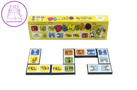 Domino Pojď s námi do pohádky 28ks společenská hra v krabičce 21x6x3cm