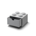 LEGO stolní box 4 se zásuvkou - šedá